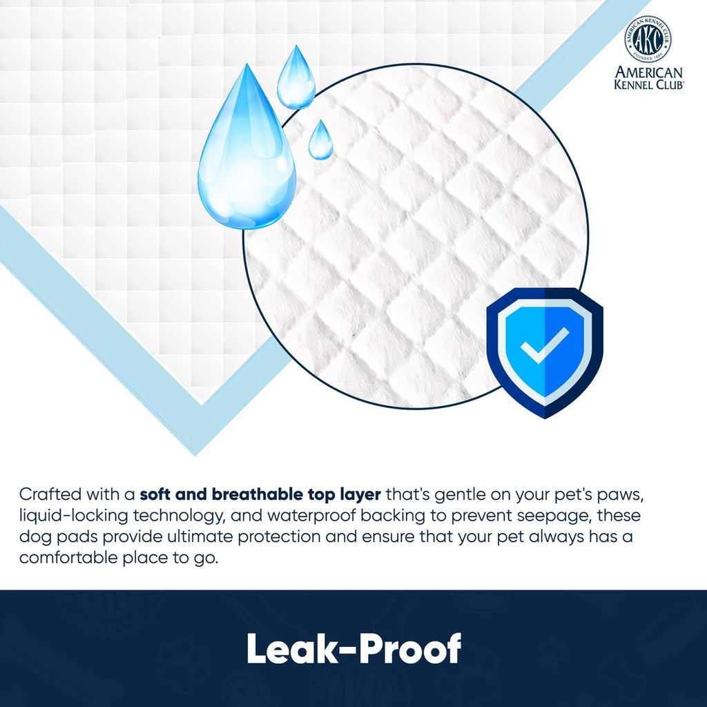 AKC dog training pads - product size and use case