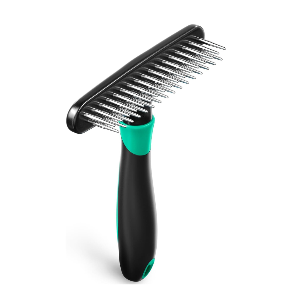 Deshedding Brush for Cats & Dogs — Undercoat Rake Grooming Comb (Reduces Shedding by 90%)