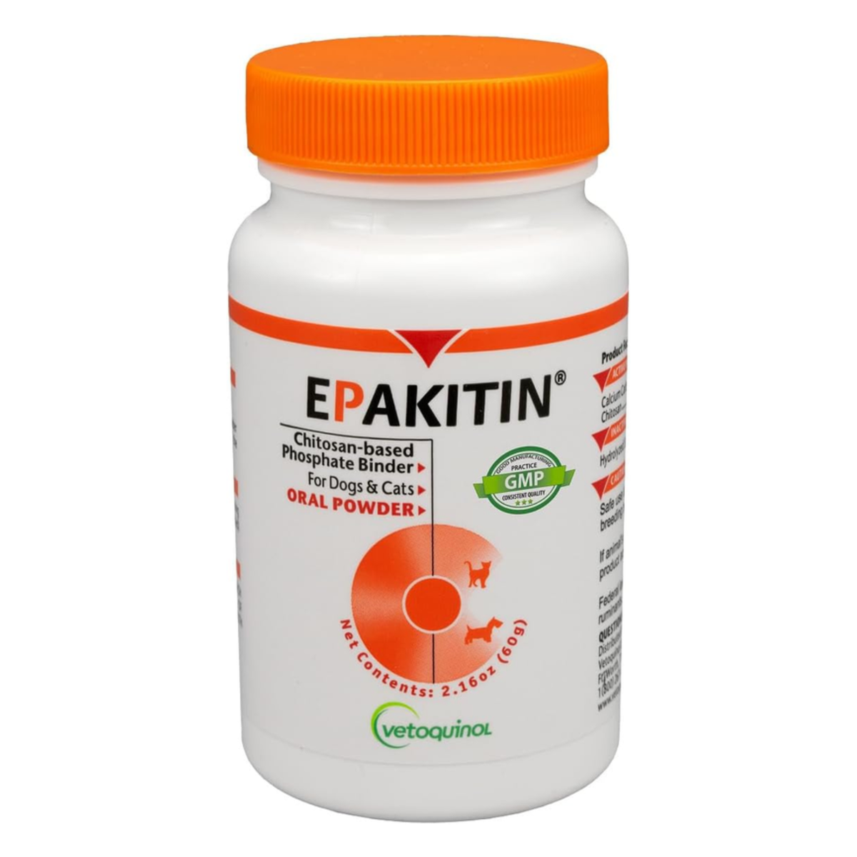Vetoquinol Epakitin Phosphate Binder Powder for Cats & Dogs - Kidney & Renal Support Supplement