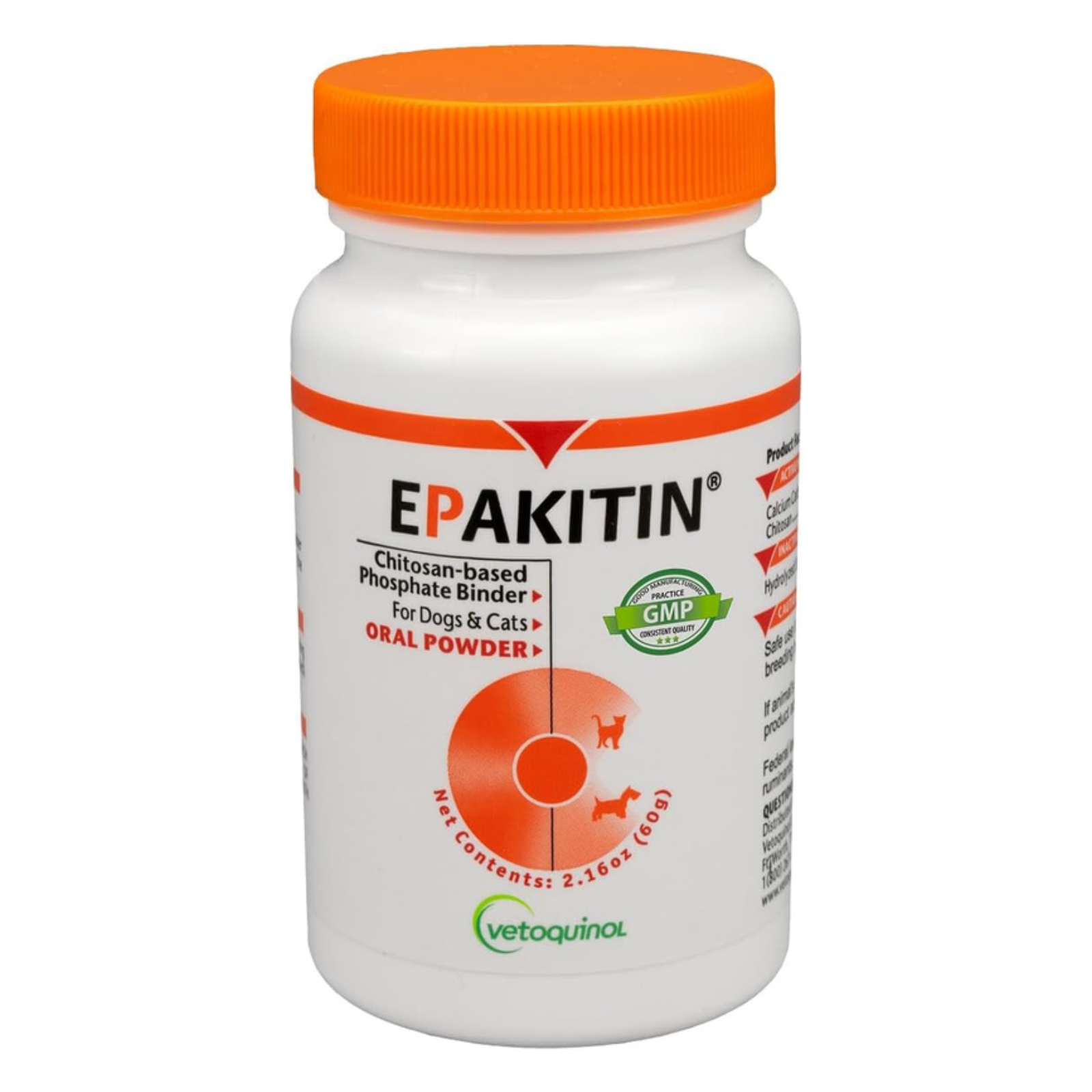 Vetoquinol Epakitin Phosphate Binder Powder for Cats & Dogs - Kidney & Renal Support Supplement